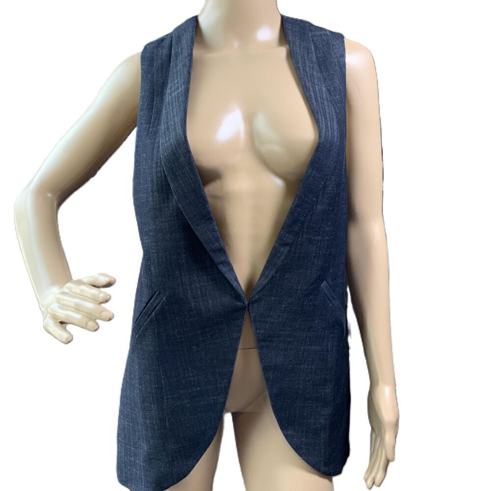 BCBGeneration Dkink Sleeveless Open Front Vest Size Small Coquette Academia